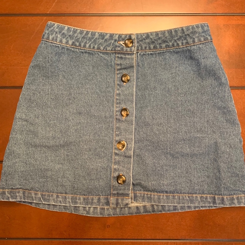 💙Forever 21 Button Front Denim Skirt Small💙